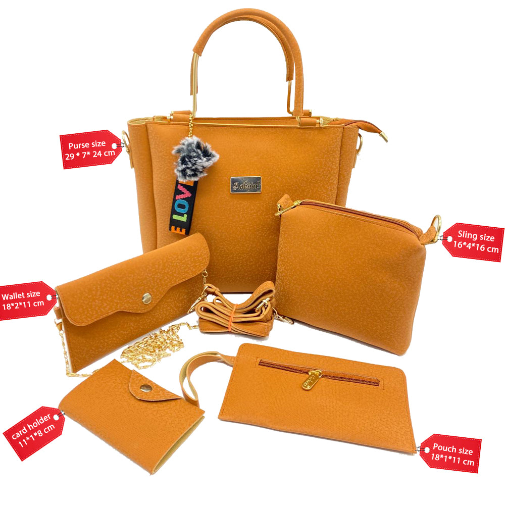 5 Pec Designer Purses Set Handbag for Women Tote Purse Shoulder Bag Ha –  POCKETMART